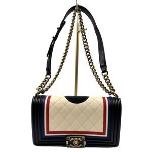 Chanel Lambskin Quilted Crest Embellished Boy Flap bag LIMITED EDITION